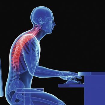 Sedentary work at the computer is fraught with the appearance of back pain